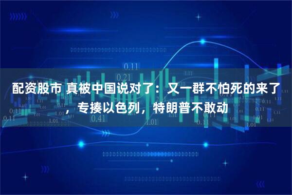 配资股市 真被中国说对了:又一群不怕死的来了,专揍以色列,特朗普不敢动